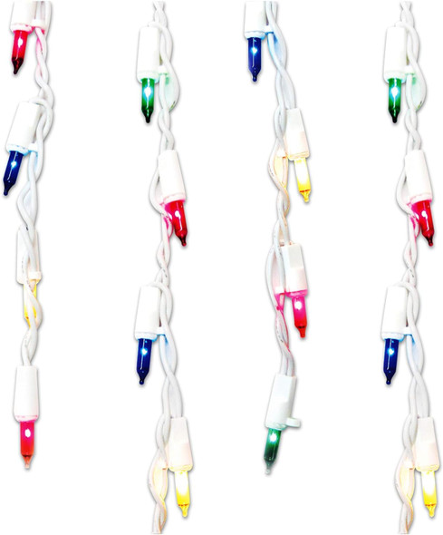 Brite Star 300-Count Stay-Straight Multicolor Window Icicle Lights Set - White Wire Mini Lights Brite Star 300-Count Stay-Straight Multicolor Window Icicle Lights Set - White Wire Mini Lights