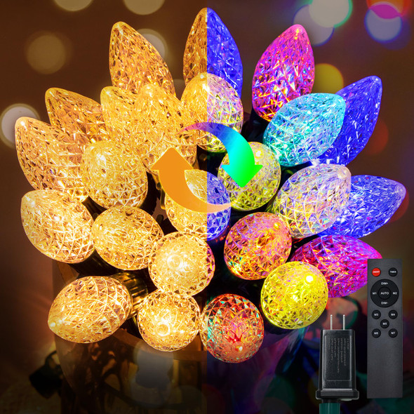 btfarm C9 Christmas Lights Outdoor Color Changing, 83.6 FT 50 LED Strawberry String Lights with Remote, Plug-in Waterproof Connectable C9 String Lights for Indoor Outdoor Party House Xmas Decorations btfarm C9 Christmas Lights Outdoor Color Changing, 83.6 FT 50 LED Strawberry String Lights with Remote, Plug-in Waterproof Connectable C9 String Lights for Indoor Outdoor Party House Xmas Decorations