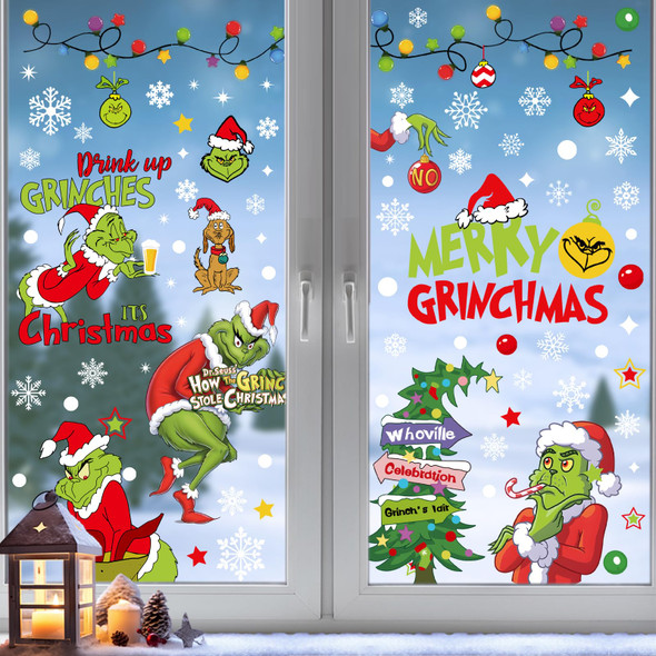 9 Sheets Christmas Window Clings Waterproof Double-Sided Static Christmas Decorations Decals Christmas Snowflake Window Stickers for Glass Windows Holiday Year Home School Party Supplies 9 Sheets Christmas Window Clings Waterproof Double-Sided Static Christmas Decorations Decals Christmas Snowflake Window Stickers for Glass Windows Holiday Year Home School Party Supplies