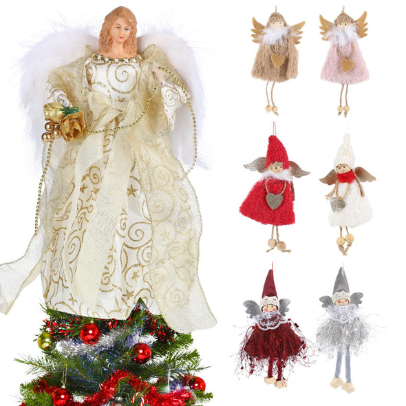 Capoda 7 Pcs Christmas Angel Treetop Christmas Tree Ornament Figurine Tree Topper Christmas Tree Decor Tree Doll Ornament for Home Indoor Home Decor Xmas Year Party Christmas Party Favor Capoda 7 Pcs Christmas Angel Treetop Christmas Tree Ornament Figurine Tree Topper Christmas Tree Decor Tree Doll Ornament for Home Indoor Home Decor Xmas Year Party Christmas Party Favor