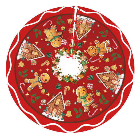 Gingerbread Man Candy Christmas Tree Skirt Xmas Tree Mat Christmas Tree Ornaments Decorations Holiday Party Indoor Outdoor 36" Gingerbread Man Candy Christmas Tree Skirt Xmas Tree Mat Christmas Tree Ornaments Decorations Holiday Party Indoor Outdoor 36"