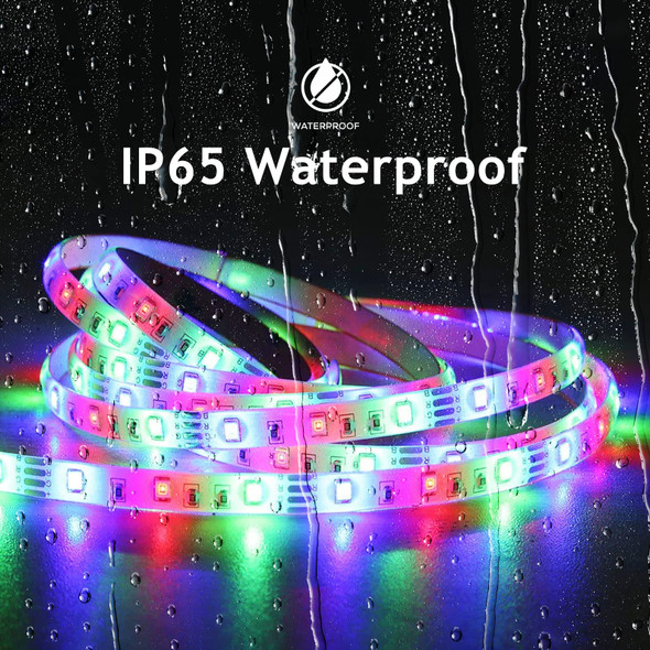 CHARKEE Outdoor LED Strip Lights Waterproof 32.8ft (16.4ft2), 300 Lights LED Tape Lights with Remote, RGB Light Strips Outdoor, Room Lights Color Changing for Bedroom, 12V LED Light Strip Waterproof