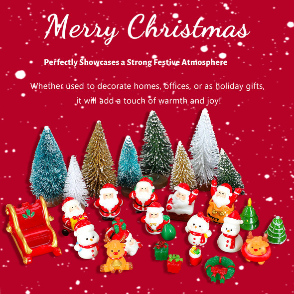 27 Pieces Mini Resin Christmas Ornaments, Miniatures Figures Tiny Decor, Santa Claus Snowman Christmas Tree Reindeer s for Snow Globe Xmas Home Party Cake Toppers Décor (27) 27 Pieces Mini Resin Christmas Ornaments, Miniatures Figures Tiny Decor, Santa Claus Snowman Christmas Tree Reindeer s for Snow Globe Xmas Home Party Cake Toppers Décor (27)