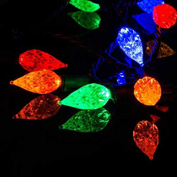 LED String Light,Christmas String Lights Multi-Color Bulbs with 50 LED 25ft Long Waterproof Lighting Globe Ball by UL for Patio, Party, Wedding,Holiday,Indoor,Outdoor Decoration