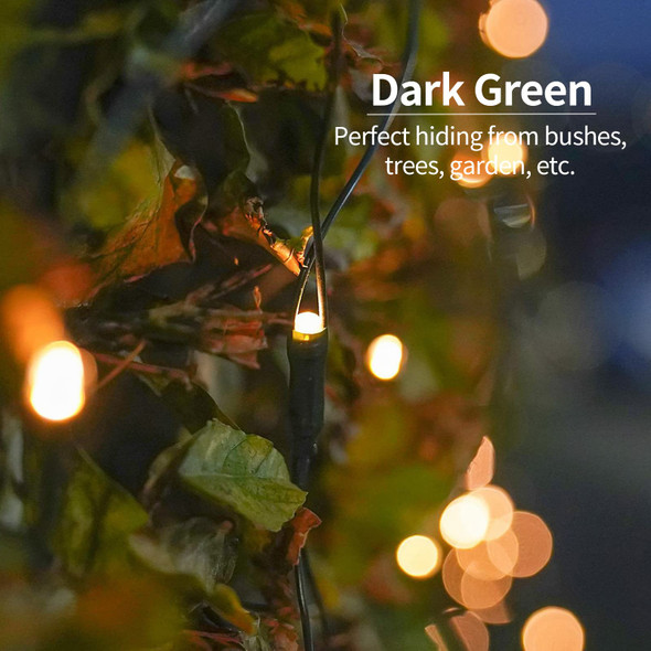 echosari Solar Powered Christmas Bush Lights, 200 LED 9.8Ft x 6.6Ft Dark Green Wire Auto On/Off 8 Modes Mesh Lights for Outdoor Bushes Shrubs Lawn Decoration (Warm White)