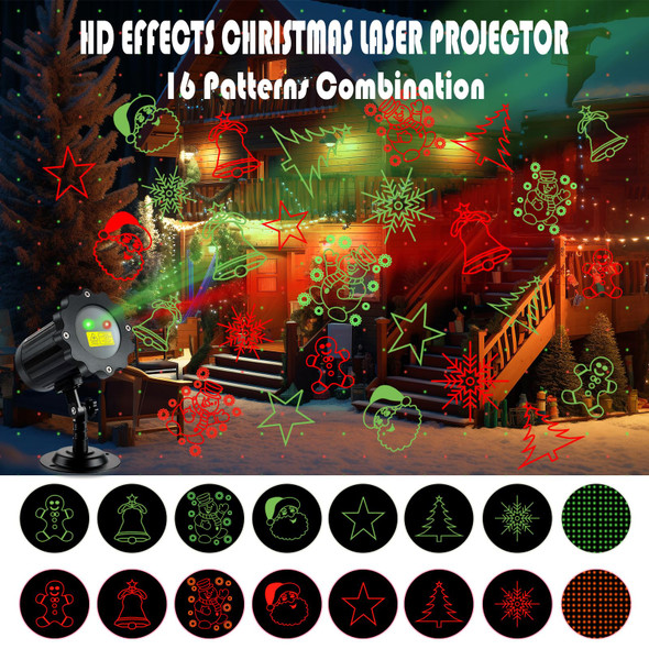Brighter Christmas Projector Lights Outdoor, Waterproof Laser Christmas Projector with Remote, Christmas Spotlight Decorations for Party Yard Garden Outdoor Indoor