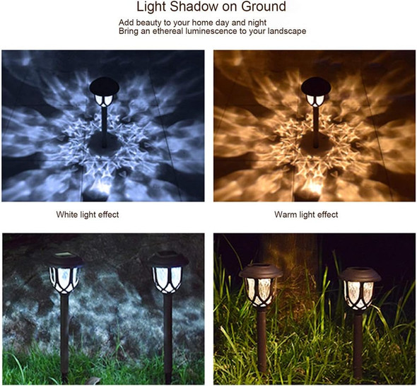 10 Pack Solar Lights Outdoor Decorative, Solar Pathway Lights Outdoor, Solar Powered Garden Yard Lights for Walkway Sidewalk Driveway.