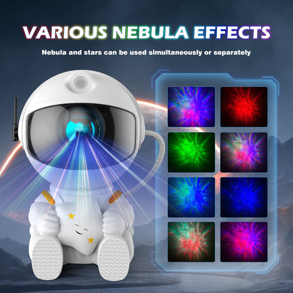 Astronaut Galaxy Projector, Star Projector Galaxy Light, Night Light for Kids, Nebula Ceiling LED Lamp, Room Decor, with Timer and Remote, s for Christmas, Valentine's Day, Birthdays