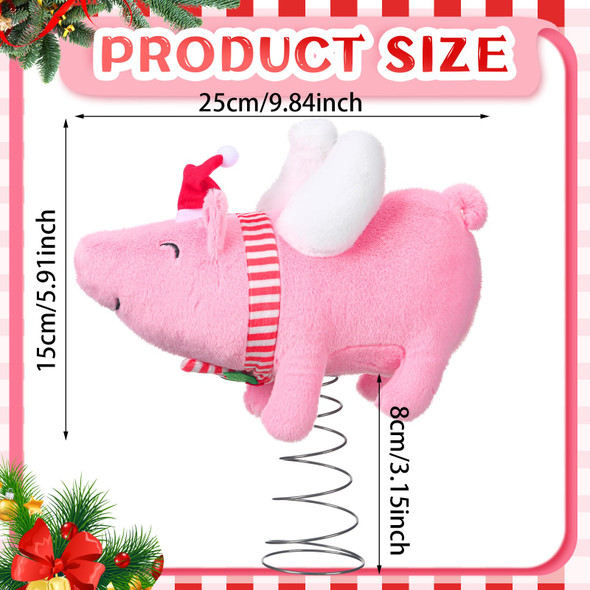 Christmas Flying Pig Tree Topper Christmas Tree Topper Pig Xmas Tree Ornament Pink Flying Pig Holidays Christmas Tree Home Decor