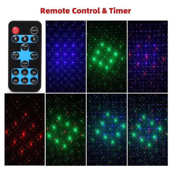 Christmas Laser Lights Outdoor, 3 Colors RGB Laser Christmas Light Outdoor Projector with Remote, Waterproof IP65, Firefly Lights Starry Show, for Indoor/Outdoor Garden Decor, Home, Christmas, Party