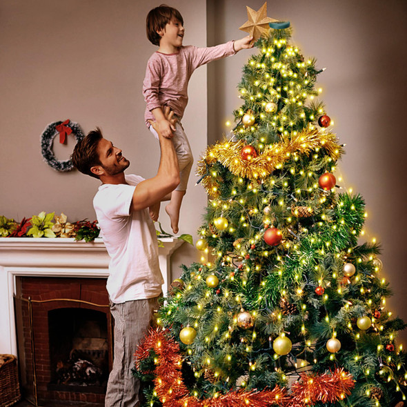 Christmas Tree Lights 400 LED Christmas Lights Indoor Outdoor 6.6FT x 16 Christmas Fairy String Lights with 8 Modes/Timer/Memory Function Christmas Tree Decorations