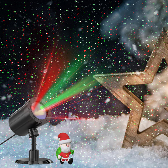 Christmas Projector Lights Outdoor, Waterproof Holiday Projector Lights Landscape Spotlight Remote Christmas Decor for Xmas Party Outdoor Garden Patio Wall