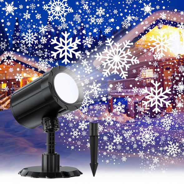 GUSODOR Christmas Projector Lights Outdoor, Dynamic Snowflake Projector LED Snowfall Lights Waterproof Christmas Projector Lights for Indoor Outdoor Christmas Decoration, Holiday, Wedding, Yard Decor GUSODOR Christmas Projector Lights Outdoor, Dynamic Snowflake Projector LED Snowfall Lights Waterproof Christmas Projector Lights for Indoor Outdoor Christmas Decoration, Holiday, Wedding, Yard Decor