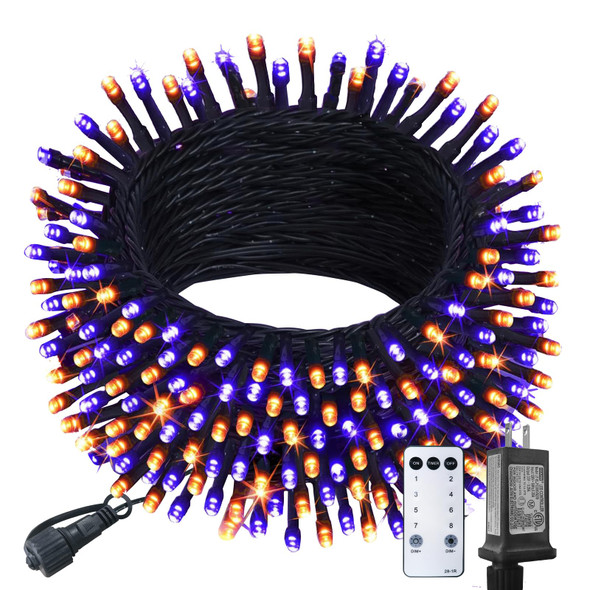 HeKation Christmas Outdoor Lights, 300Led 100FT Christmas Twinkling String Lights for Tree, Indoor, Outdoor, Purple and Orange Christmas Lights with Remote Control 8 Modes & Timer HeKation Christmas Outdoor Lights, 300Led 100FT Christmas Twinkling String Lights for Tree, Indoor, Outdoor, Purple and Orange Christmas Lights with Remote Control 8 Modes & Timer
