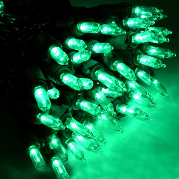 Holiday Essence 100 LED Green St Patrick's Day Christmas String Lights, 26.9 Ft Green Wire String Lights for Indoor and Outdoor Decorative Use Patio and Tree Décor UL