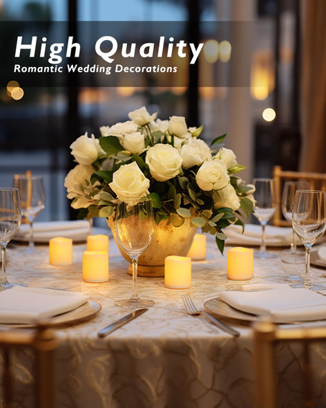 Homemory 24Pack Flickering Flameless Votive Candles, 200+Hour Long Lasting Electric Fake Candles, Battery Operated LED Tealight for Wedding, Christmas Decorations, Outdoor (Battery Included)