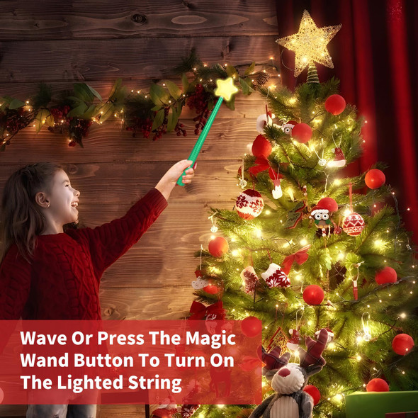 Christmas Wand Remote Control Outlet Christmas Tree Lights Remote with Music for Christmas Decorative String Lights Ideal Christmas Lights Switch for Halloween Thanksgiving Christmas Party