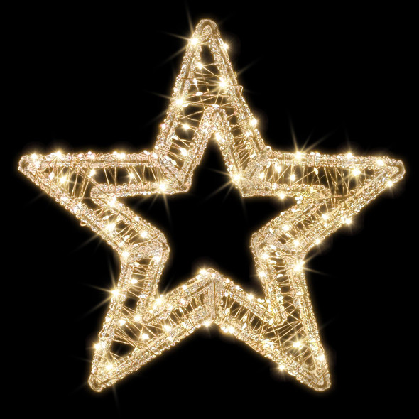 Christmas Acrylic Star Lights with Twinkle Lights, 320 LED Warm White Fairy Lights，Christmas Star Lights 15 Inches/Timer for Christmas Party Indoor Outdoor Holiday Decoration