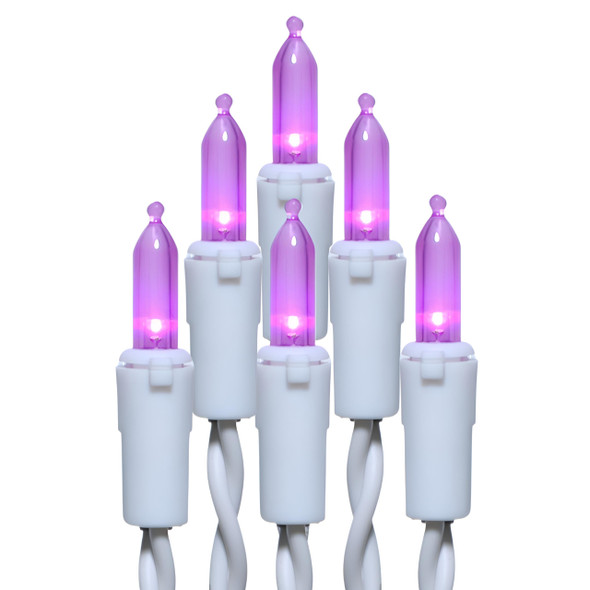 100 LED Purple Christmas Lights, UL and Commercial Grade White Wire String Lights 35 FT, for Indoor Outdoor Halloween, Easter, Spring, Garden.