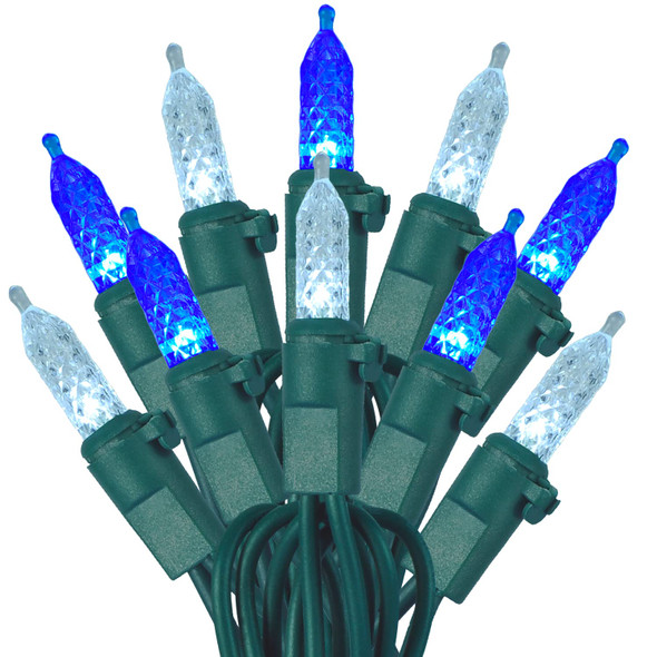 Joiedomi 70 LED Christmas Lights Outdoor,23.6FT Christmas Tree Lights Indoor, 52.2FT Fairy Lights Connectable Green Wire LED String Lights for Xmas Tree Decorations Holiday(Blue & White)
