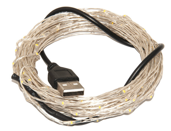 Karlling USB Plug In LED Fairy Lights,50 LED Bulbs 16 Ft Silver Wire Waterproof Starry String Lights for Bedroom Patio Garden Party Wedding Commercial Lighting (Warm White)