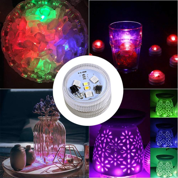 Mini Submersible LED Lights, Waterproof Small LED Tea Lights Candle with Remote Battery Operated,RGB Color Changing for Vase Home Party Wedding Table Centerpieces,10 Pack