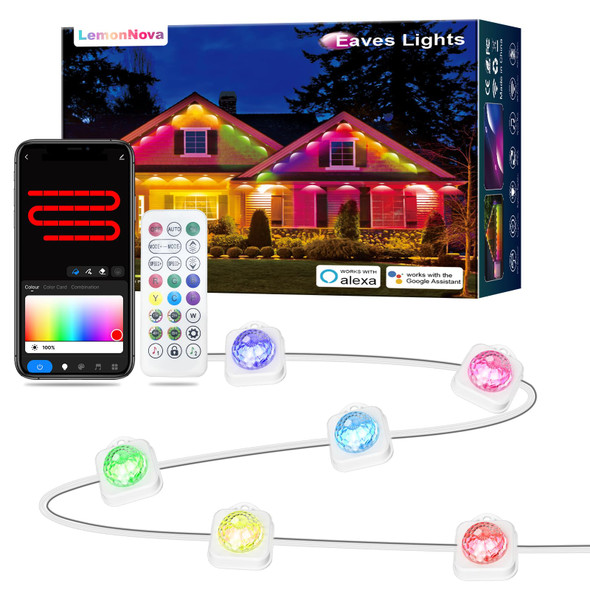 Permanent Outdoor Lights, Permanent Christmas Lights Outdoor 300ft with 216 LED RGB Lights with 44 Scene Modes for Halloween, Christmas Decorations, Work with APP, Alexa, Google Assistant Permanent Outdoor Lights, Permanent Christmas Lights Outdoor 300ft with 216 LED RGB Lights with 44 Scene Modes for Halloween, Christmas Decorations, Work with APP, Alexa, Google Assistant