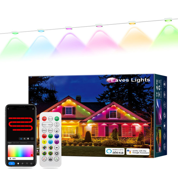 Permanent Outdoor Lights, Smart RGB Outdoor Lights for House, 150ft with 108 LED, IP67 Waterproof LED Lights for Christmas Decorations, Work with Remote, APP, Alexa, Google Assistant Permanent Outdoor Lights, Smart RGB Outdoor Lights for House, 150ft with 108 LED, IP67 Waterproof LED Lights for Christmas Decorations, Work with Remote, APP, Alexa, Google Assistant