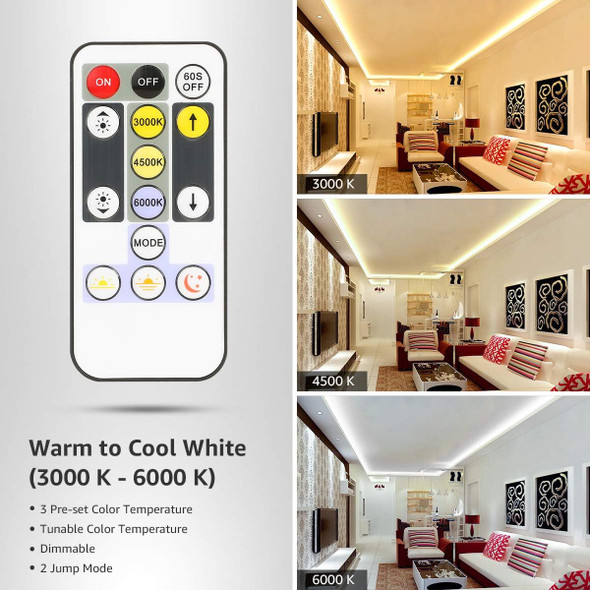 Lepro LED Strip Light, 3000K-6000K Tunable White, 32.8ft Dimmable Bright LED Tape Lights, 600 LEDs 2835, Strong 3M Adhesive, Suitable for Christmas Decorations, Home, Kitchen, Under Cabinet, Bedroom Lepro LED Strip Light, 3000K-6000K Tunable White, 32.8ft Dimmable Bright LED Tape Lights, 600 LEDs 2835, Strong 3M Adhesive, Suitable for Christmas Decorations, Home, Kitchen, Under Cabinet, Bedroom