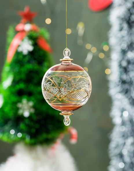 Engraved Red and Clear Glass Christmas ornament for Christmas tree decorations Hanging ornaments for Tree decorations Christmas decor for home ornaments for summer decoration Egyptian glass Engraved Red and Clear Glass Christmas ornament for Christmas tree decorations Hanging ornaments for Tree decorations Christmas decor for home ornaments for summer decoration Egyptian glass