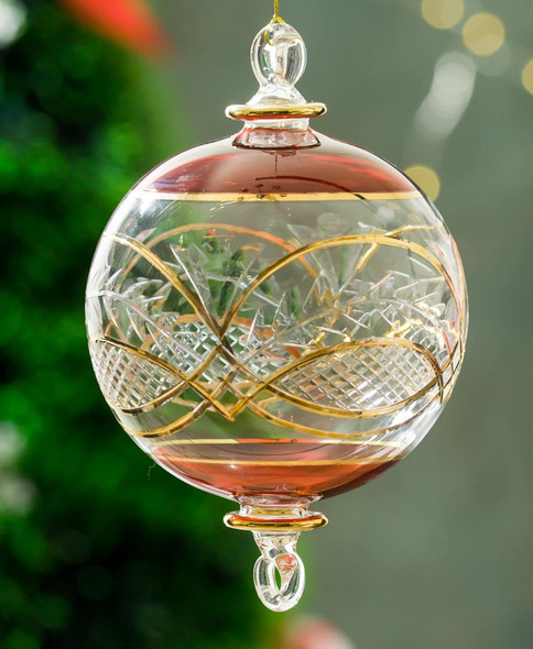 Engraved Red and Clear Glass Christmas ornament for Christmas tree decorations Hanging ornaments for Tree decorations Christmas decor for home ornaments for summer decoration Egyptian glass Engraved Red and Clear Glass Christmas ornament for Christmas tree decorations Hanging ornaments for Tree decorations Christmas decor for home ornaments for summer decoration Egyptian glass