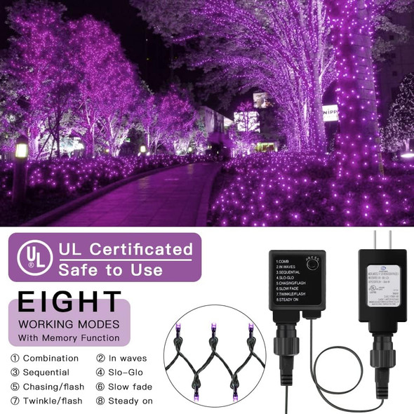 300 LED Christmas String Lights, 108FT Christmas Lights - UL Outdoor & Indoor Fairy Lights Christmas Tree Decor, Patio, Garden, Party, Wedding, Halloween, Holiday Decoration