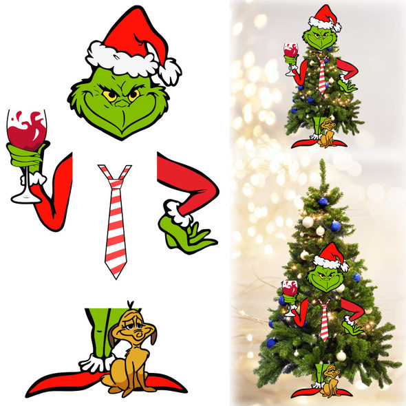 Christmas Tree Topper, Christmas Decorations for Xmas Tree, Christmas Tree Decor for Funny Christmas Themed Party Supplies Christmas Tree Topper, Christmas Decorations for Xmas Tree, Christmas Tree Decor for Funny Christmas Themed Party Supplies