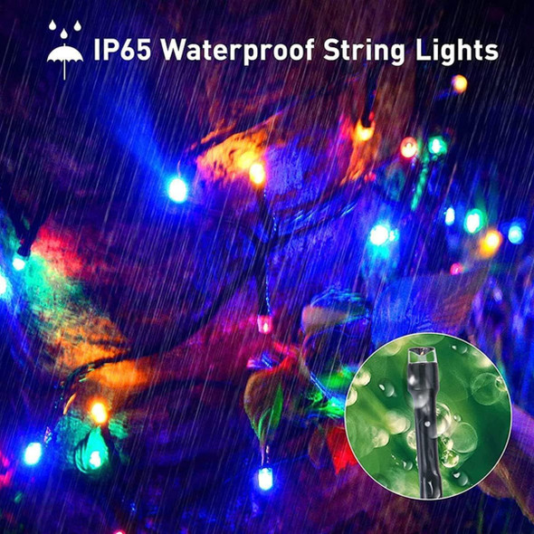 4Pack Solar String Lights for Outside, 400 LED Solar Christmas Lights Outdoor Waterproof with 8 Modes Solar Fairy Lights for Xmas Tree Party Wedding Garden Fence Decorations (Multicolor)