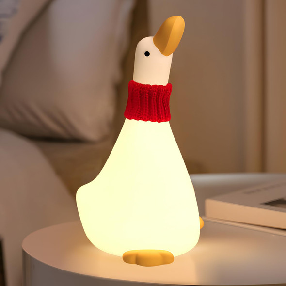 LED Duck Night Light for Baby Nursery Toddler, Fun Dream Duck Light Silicone Squishy Duck Lamp, Rechargeable Bedside Touch Lamp Christmas s Room/House Décor for Kids