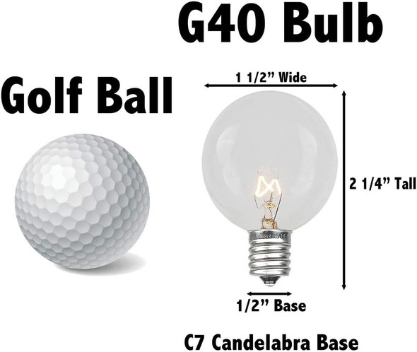 Novelty Lights 25 Pack G40 Frosted White Outdoor Globe Bulbs, Light Bulbs Glass Incandescent Bulbs With 3000 Hour Lifespan, Globe String Lights Replacement Bulbs Novelty Lights 25 Pack G40 Frosted White Outdoor Globe Bulbs, Light Bulbs Glass Incandescent Bulbs With 3000 Hour Lifespan, Globe String Lights Replacement Bulbs