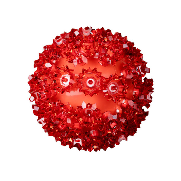 Novelty Lights Outdoor 50 LED Light Sphere, Hanging Tree LED Starlight Sphere 6" Diameter and 5mm Wide Angle Brightness, Outdoor Gazebo Lights Hanging Decor from Ceiling (Red)