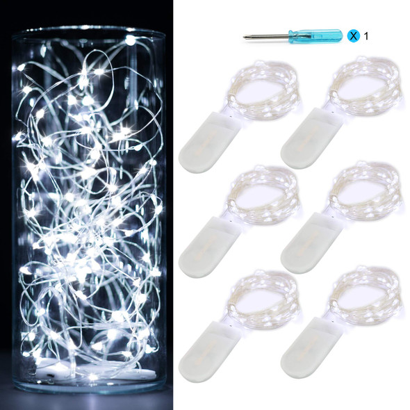6 Pack Fairy Lights Battery Operated Waterproof Fairy String Lights Firefly Lights LED Starry String Lights 7ft 20 LEDs Silvery Copper Wire for Wedding Party Bedroom Patio Christmas Decor Cool White 6 Pack Fairy Lights Battery Operated Waterproof Fairy String Lights Firefly Lights LED Starry String Lights 7ft 20 LEDs Silvery Copper Wire for Wedding Party Bedroom Patio Christmas Decor Cool White