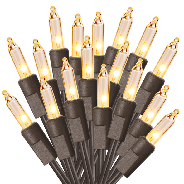 Clear Christmas Lights String, 21.63ft 100 Count Incandescent Brown Wire String Lights, UL Outdoor Christmas Lights, Connectable Indoor Tree Lights for Wedding Party, Warm White Clear Christmas Lights String, 21.63ft 100 Count Incandescent Brown Wire String Lights, UL Outdoor Christmas Lights, Connectable Indoor Tree Lights for Wedding Party, Warm White