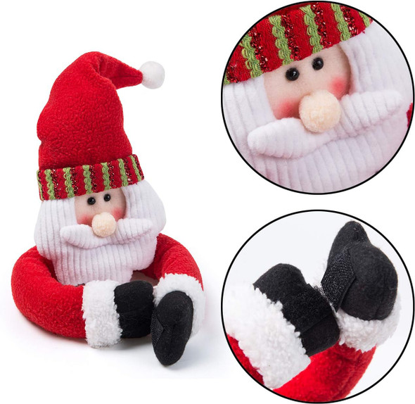 Ogrmar 2 Pack Christmas Curtain Buckle Doll Santa & Snowman Creative Curtain Tieback Hold Back Fastener,Christmas Wine Bottle Topper for Xmas Holiday Home Window Decoration (Red and White) Ogrmar 2 Pack Christmas Curtain Buckle Doll Santa & Snowman Creative Curtain Tieback Hold Back Fastener,Christmas Wine Bottle Topper for Xmas Holiday Home Window Decoration (Red and White)