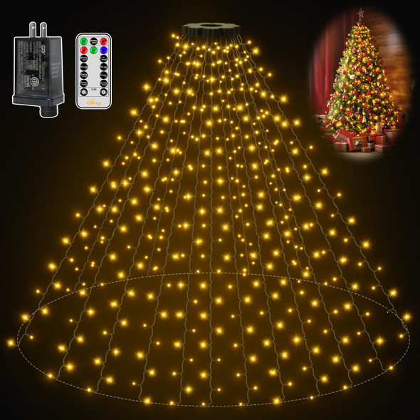 Ollny Christmas Tree Lights 400LED 8.2ft16 Strings with Ring, 8 Lighting Modes 3 Timers Dimmable Christmas Lights Indoor with Remote, Waterproof Outdoor Christmas Lights for Xmas Decor (Warm White) Ollny Christmas Tree Lights 400LED 8.2ft16 Strings with Ring, 8 Lighting Modes 3 Timers Dimmable Christmas Lights Indoor with Remote, Waterproof Outdoor Christmas Lights for Xmas Decor (Warm White)