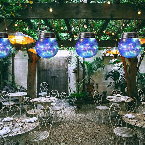 Outdoor Hanging Solar Lantern,Ovker 2 Pack 30 LED Solar Powered Cracked Glass Ball Light,Waterproof Glass Jar Fairy String Light for Patio Lawn Yard Party Wedding Christmas Decoration(Multicolor) Outdoor Hanging Solar Lantern,Ovker 2 Pack 30 LED Solar Powered Cracked Glass Ball Light,Waterproof Glass Jar Fairy String Light for Patio Lawn Yard Party Wedding Christmas Decoration(Multicolor)