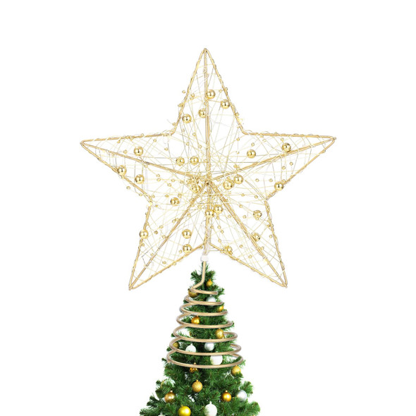 Christmas Tree Topper, 3D Star Tree Topper Christmas Tree Topper Lighted, Prolong Wire Gold Metal Designed Built-in 10 Bulbs String Lights for Christmas Holiday Tree Decoration Indoor Home Decor Christmas Tree Topper, 3D Star Tree Topper Christmas Tree Topper Lighted, Prolong Wire Gold Metal Designed Built-in 10 Bulbs String Lights for Christmas Holiday Tree Decoration Indoor Home Decor
