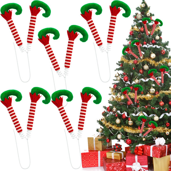 5 Pcs 20 Inch Christmas Picks Christmas Elf Legs Boot Pick Striped and Green Shoes Elf Legs for Xmas Tree Elf Christmas Decor Wire Red Stripe Poseable Legs Decor Xmas Tree Wreath Holiday Party Decor 5 Pcs 20 Inch Christmas Picks Christmas Elf Legs Boot Pick Striped and Green Shoes Elf Legs for Xmas Tree Elf Christmas Decor Wire Red Stripe Poseable Legs Decor Xmas Tree Wreath Holiday Party Decor