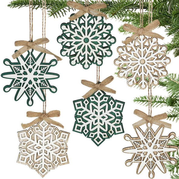 Partbus 12Pcs Snowflake Christmas Wood Cutouts, Unfinished Wooden Snowflakes Ornaments Embellishments for Xmas Decor, Christmas Tree Decorations with Drawstrings DIY Crafts Partbus 12Pcs Snowflake Christmas Wood Cutouts, Unfinished Wooden Snowflakes Ornaments Embellishments for Xmas Decor, Christmas Tree Decorations with Drawstrings DIY Crafts
