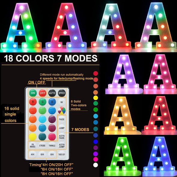 Pooqla Colorful Light Up Letters, Led Letter Lights Marquee Letter Signs Battery Powered, 18 Colors Letter Lamp with Remote for Birthday Party Wedding Home Bar Christmas Decorations, Glitter Silver W Pooqla Colorful Light Up Letters, Led Letter Lights Marquee Letter Signs Battery Powered, 18 Colors Letter Lamp with Remote for Birthday Party Wedding Home Bar Christmas Decorations, Glitter Silver W