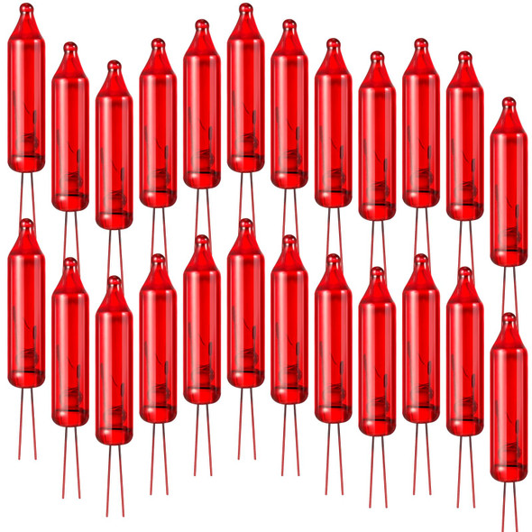 70 Pcs 3.5v Christmas Mini Light Bulbs Christmas Incandescent Wire String Lights Clear Replacement Bulbs for Christmas Tree Xmas Thanksgiving Indoor Outdoor Decor (Red)