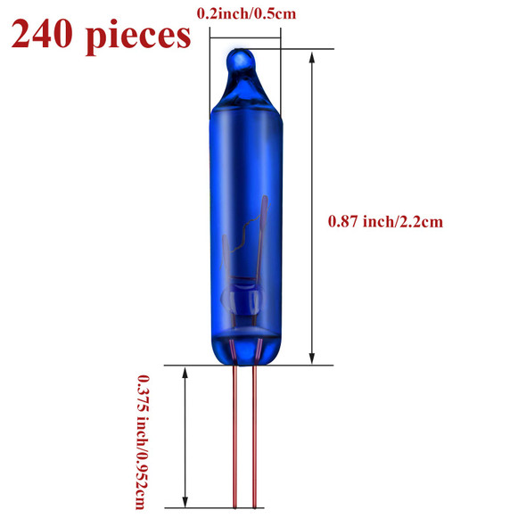 Ruisita 240 Pieces Multi Color Mini Christmas 2.5 Volt Replacement Light Bulbs for Christmas Trees Decorations Ruisita 240 Pieces Multi Color Mini Christmas 2.5 Volt Replacement Light Bulbs for Christmas Trees Decorations