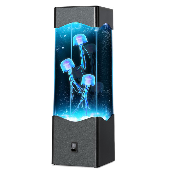 SENCU s for Adults Kids, Multi-Color Jellyfish Lamp, USB Powered Aquarium Night Lights with 3 Jellyfish,Office Room Desktop Decoration, s for Christmas Birthdays Holidays (Black)