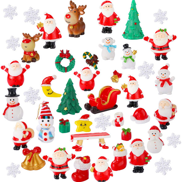40 Pieces Christmas Ornaments Resin Garden Decoration Ornaments DIY Kit Christmas Pendant Accessories DIY Snow Globe Figurines Christmas Decorations for Party 40 Pieces Christmas Ornaments Resin Garden Decoration Ornaments DIY Kit Christmas Pendant Accessories DIY Snow Globe Figurines Christmas Decorations for Party